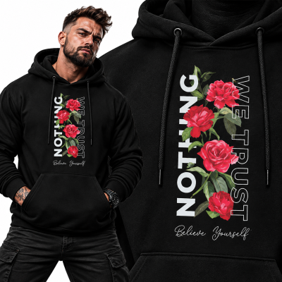 BLUZA Z KAPTUREM WE TRUST